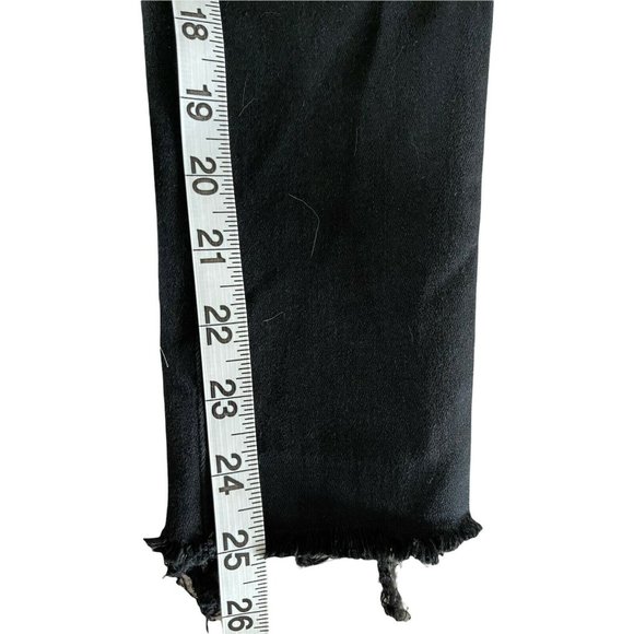 Citizens of Humanity Rocket High Rise Skinny Black Raw Hem 24 Stretch $188 - Picture 12 of 12